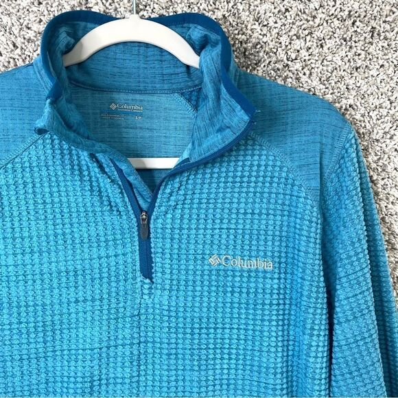 Columbia Sweatshirt Women’s Small Crestone Ridge Blue Half Neck Zip Pullover - Picture 2 of 6